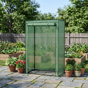 Serre Moderne Galileo pour Plantes en Pot, Facilement Assemblable, en PE, PVC, Bois, Fer, Acier, Métal, pour Utilisation à Domicile, dans le Jardin, pour la Croissance des Plantes, le Camping - Product Image 2
