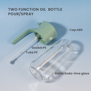 Empry Distributeur <span class=keywords><strong>de</strong></span> brumisateur d'huile/vinaigre 2 en 1 en verre <span class=keywords><strong>de</strong></span> luxe Pulvérisateur d'huile d'olive multifonction pour la cuisine Pulvérisateur <span class=keywords><strong>de</strong></span> qualité supérieure - Product Image 4