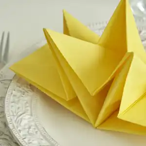 Luxury Star Fold Napkins For Wedding Christmas Birthday Yellow Solid Color Disposable Napkins