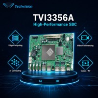 Techvision 3356A SBC RK3588 de 8 Núcleos a 2.4GHz, 6 TOPS NPU, 8GB LPDDR4x, 32GB EMMC, Doble GbE, WiFi6 para Computación de Borde con IA y Videoconferencias