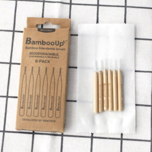 Logotipo personalizado Eco-Friendly Home Dental <span class=keywords><strong>Interproximal</strong></span> I Shape Bambú Interdental <span class=keywords><strong>Cepillo</strong></span> de <span class=keywords><strong>dientes</strong></span> suave Ortodoncia Antibacteriano - Product Image 5