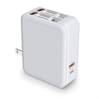 Cargador Rápido GaN PD de 65W, 4 en 1, Cable USB C Retráctil, Cargador de Pared con Enchufe para EE. UU., UE, Reino Unido y Australia, Bloque de Carga Portátil para Teléfono y Laptop