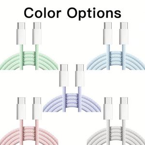 1M 2M 60W Braided Charger <b>Cable</b> <b>Type</b> <b>c</b> to <b>Type</b> <b>C</b> for Phone 15 16 Fast Charging Data <b>Cable</b> for Phone 15 Pro Max <b>USB</b>-<b>C</b> <b>Cable</b> - Product Image 3
