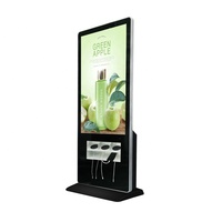 55 Inch Floor Standing Nirkabel Pengisian Kios dan Kabel Kabel USB Pengisian Stasiun untuk Bandara atau Stasiun Kereta Bawah Tanah