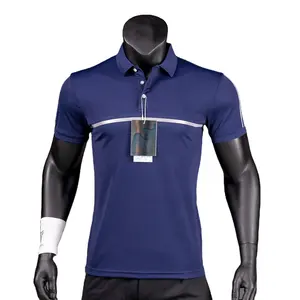 Safety reflective tape polo shirt working uniform running reflective work shirts dry fit polyester reflective tshirt