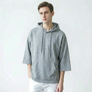 Sudadera con Capucha Personalizable para Hombre, Corte Ajustado, Jersey Sólido de Poliéster/Algodón, Logotipo Frontal, Transpirable, Informal, para Verano, OEM - Product Image 4
