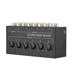 Mini mezclador estéreo RCA <span class=keywords><strong>de</strong></span> <span class=keywords><strong>6</strong></span> <span class=keywords><strong>canales</strong></span> Rayco, <span class=keywords><strong>tarjeta</strong></span> <span class=keywords><strong>de</strong></span> <span class=keywords><strong>sonido</strong></span> <span class=keywords><strong>de</strong></span> audio pasiva con control <span class=keywords><strong>de</strong></span> volumen <span class=keywords><strong>de</strong></span> <span class=keywords><strong>6</strong></span> en 2 salidas, no requiere batería - Product Image 6