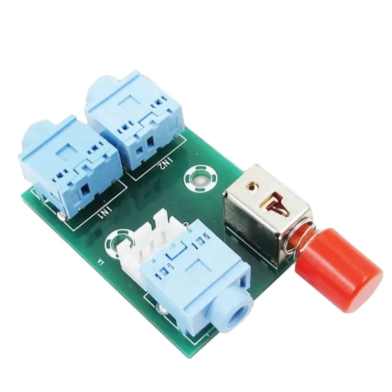 XH-M371 Audio Switching Module 3.5 Audio 2 into 1 Out Switch Socket Board Diy Electronic PCB Board for HIFI Amplifier