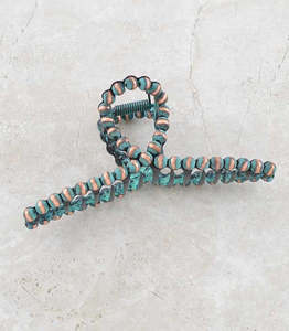 Custom 2024 <span class=keywords><strong>Western</strong></span> <span class=keywords><strong>Hair</strong></span> Clip Claw 4mm Navajo Pearl Bead <span class=keywords><strong>Clips</strong></span> para mujer regalo - Product Image 4