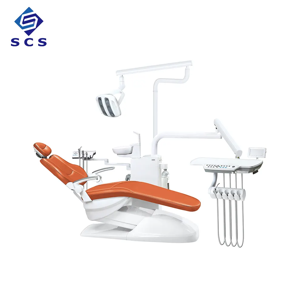 Silla tipo piso de implante Equipo dental Unidad de silla dental Silla de unidad dental