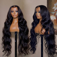 Perruque frontale complète HD en cheveux humains vierges indiens naturels, ondulés, 13x4, en gros, à prix abordable, en vente