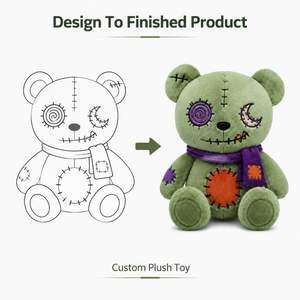 Orsacchiotto di <span class=keywords><strong>Peluche</strong></span> Ecologico OEM ODM, Super Morbido in Poliestere, Personalizzabile, Giocattolo Imbottito per Halloween, Regalo Festivo per Bambini - Product Image 3