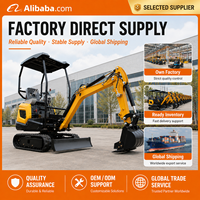 Nouveau modèle 2026 Mini-excavatrice de 1,3 tonne Livraison gratuite Moteur Kubota Yanmar Micro-pelle avec lame de bulldozer CE EPA