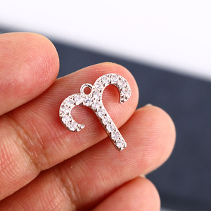 Ciondolo Zodiacale CZ7987 di Alta Qualità, Mini Charm Astrologico con Micro Pavé CZ, Piccolo Pendente Zodiacale per Regalo di Compleanno - Product Image 6