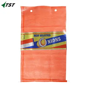 55*87cm/25kg 43*65cm/10kg Onion Bags For Auto Packing Machine Pp Leno Mesh Bag