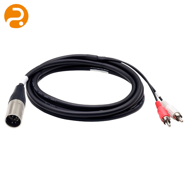 Heavy-Duty XLR Male to Dual RCA Audio Cable Shielded for Professional Audio Mixer Amplifier Speaker Made in China