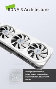 Yeston GAEA Plus Radeon RX 7700 XT 12G GDDR6 192bit ordinateur de bureau PC carte graphique vidéo - Product Image 2