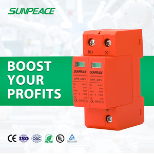 Dc <span class=keywords><strong>AC</strong></span> <span class=keywords><strong>SPD</strong></span> thiết bị bảo vệ tăng sét 20ka 40kA T2 1P 2P 3P 4P 500V 600V 800V 1000V 1200V 385V 220V cho hệ thống năng lượng mặt trời PV - Product Image 1