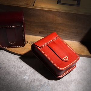 Boshiho <b>Custom</b> Retro Genuine Leather Slim Cigarette Belt Bag <b>Lighter</b> Case UV Lithography Waterproof Eco-Friendly Smoking - Product Image 4