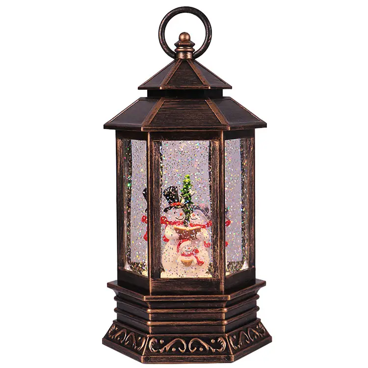 HY hot christmas lantern snow globe telephone booth oil Lantern for gift