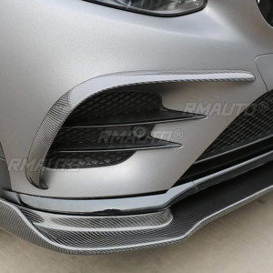 1 Paire de Canards Avant en Fibre de Carbone, Spoiler de Pare-chocs, Garniture de Phare Antibrouillard, Kit Carrosserie Compatible avec Mercedes-Benz GLC43 260 300 W253 2017-2019 - Product Image 5