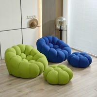 Chaise de canapé simple de concepteur moderne vente chaude bulle tissu de salon paresseux confortable citrouille rouge pour le salon extérieur