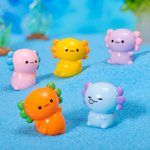 Statuetta in Resina di Axolotl Retrò e Carina per Villaggi Natalizi, Miniature di Animali per Decorazioni Fai-da-Te e Giardini Fatati - Product Image 1