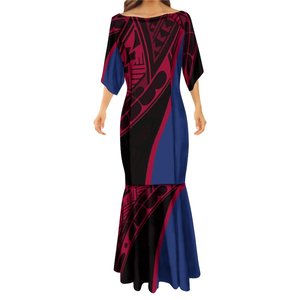 New Stylish Party Fishtail <strong>Dress</strong> Grey Black Plus Size Polynesian Maxi Evening <strong>Dress</strong> Gowns <strong>Custom</strong> Ladies Mermaid Wedding <strong>Dresses</strong> - Product Image 3