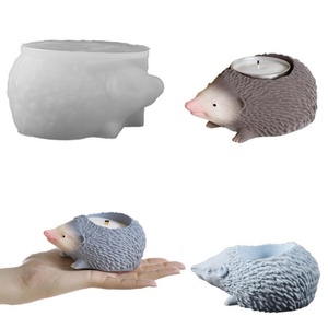 Moule en silicone 3D DIY hérisson pour bougies décoratives, idéal pour la fabrication de bougies parfumées en forme d'animaux, vente en gros - Product Image 4