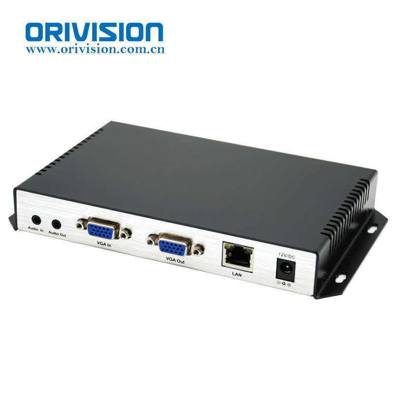 1920*1080 @ 60Hz VGA ไปยัง IP สตรีมมิ่งเข้ารหัสด้วย1ช่อง VGA/เสียงเปิด VGA IPTV เข้ารหัสวิดีโอ