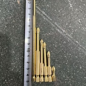 Gold Cross <b>Bit</b> Set 100 Mm S2 Steel Magnetic Hex Shank For Electric <b>Drill</b> - Product Image 1