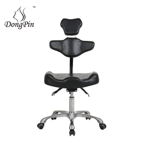 Chaise de tatoueur ergonomique réglable Dongpin, chaise de barbier noire avec dossier confortable et roulettes pour studios de tatouage - Product Image 2