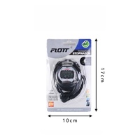 Stopwatch Tampilan Karakter Besar 1/100 Detik Multifungsi F006 Stopwatch Olahraga Genggam dengan Pedometer Akurasi Tinggi