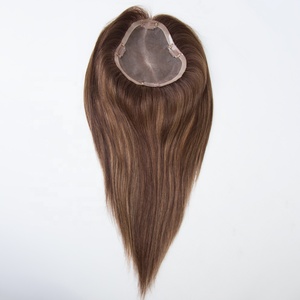 Vierge européenne Remy cheveux toupet <span class=keywords><strong>Lexa</strong></span> Balayage couleur densité de lumière Toppers cheveux humains plein volume cheveux Toppers pour les femmes - Product Image 1