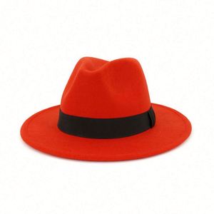 Sombrero Fedora de Ala Ancha con Banda Estampada, Estilo Casual y Elegante para Hombre, Color Negro - Product Image 4