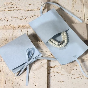 Sacs à bijoux en microfibre tendance <span class=keywords><strong>2026</strong></span>, sacs à bijoux en velours, pochette pour anneaux, bracelets, colliers, emballage, pochette avec logo - Product Image 5