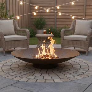 Braciere da <span class=keywords><strong>Giardino</strong></span> YIJIE in Legno Rustico con Griglia BBQ, Acciaio Inox Verniciato a Polvere per Campeggio e Attività all'Aperto - Product Image 2