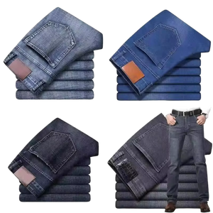 <span class=keywords><strong>Jeans</strong></span> Formali da Uomo di Alta Qualità, Design Leggero ed Elastico per l'Estate, Pantaloni Business Plus Size - Product Image 1