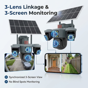 กล้องวงจรปิด Wistino AOV Solar Camera 4G LTE 3 เลนส์ เชื่อมต่อ 3 ระบบ บันทึกต่อเนื่อง 24/7 พร้อมจอภาพ 3 จอ ระบบติดตามมนุษย์ด้วย AI - Product Image 4