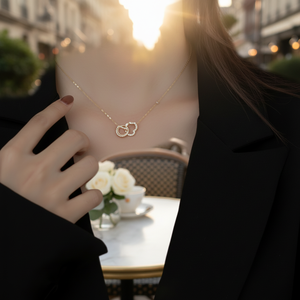 Collares en capas de acero inoxidable de moda de tendencia elegante Ángel mariposa con cuentas gran oferta al por mayor con perlas - Product Image 3