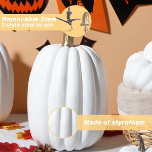 Grands citrons verts décoratifs de 8,5 pouces - 2 citrons verts décoratifs en mousse blanche pour la décoration d'automne - Product Image 2