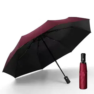 UPF 50 + UFolding雨伞防风10/12肋骨玻璃纤维旅行紧凑型雨伞可折叠自动开伞