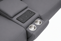 Ensemble de canapés modulaires de style italien de luxe avec fonction de relaxation électrique, console multimédia intégrée et appuie-têtes réglables