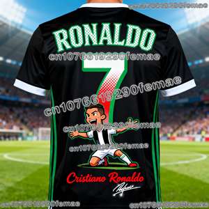 New Arrival <strong>Ronaldo</strong> #7 3D Soccer T-shirt Comfortable Training Top Men Women Kids Casual Sportswear Fan Edition <strong>Clothing</strong> - Product Image 5