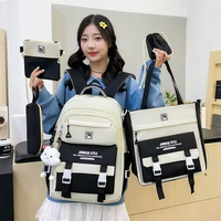 Sac à dos scolaire tendance et imperméable pour étudiants, ensemble personnalisable avec logo, sacs à dos pour étudiants