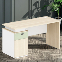 Prix Spécial Bureau Informatique Moderne 1.2/1.4m Style Bois Table de Bureau Simple Hauteur Réglable Tiroirs Usage Commercial