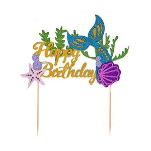 Décorations pour fête thème sirène violet, ballons en sarcelle pour enfants, ornement de gâteau, piscine, <span class=keywords><strong>petite</strong></span> sirène, thème de fête d'<span class=keywords><strong>anniversaire</strong></span> - Product Image 2