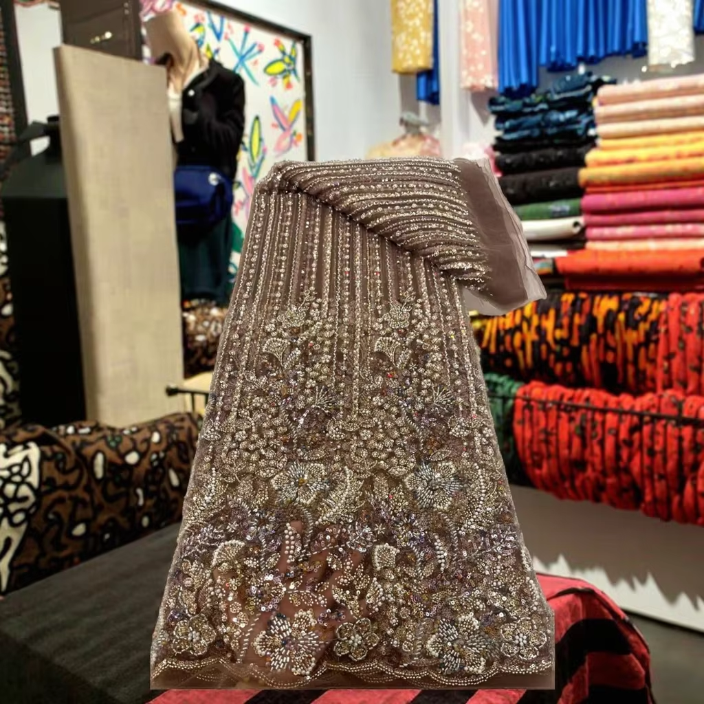 chinese dress ladies Buy Umber Lace & Stripe Dress Online in India – Ambraee main image 1