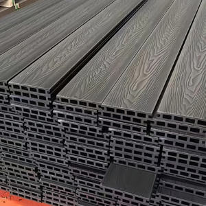 Terraza al aire libre impermeable PE <span class=keywords><strong>Decking</strong></span> suelo compuesto 3D en relieve cubierta - Product Image 6