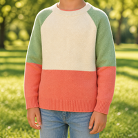 Sweat-shirts d'hiver pour enfants OEM, logo personnalisé, vêtements à manches longues pour enfants, vente en gros de chemises de sport rayées pour enfants